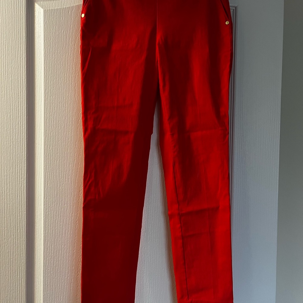 Red Pull-on pants